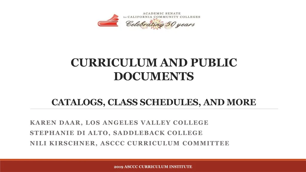 curriculum and public documents catalogs class schedules and more