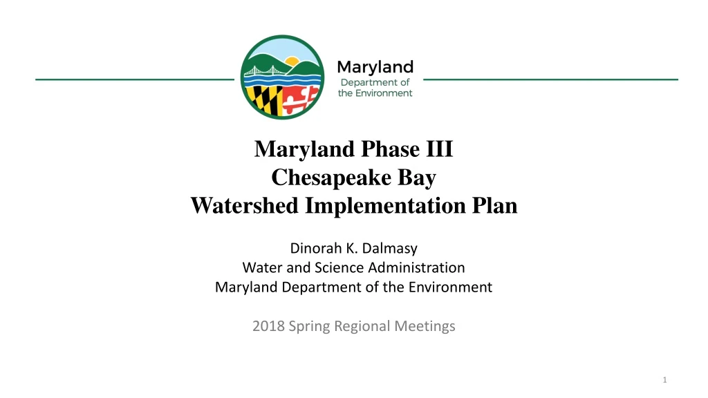 maryland phase iii chesapeake bay watershed