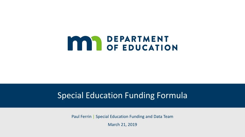 special education funding formula