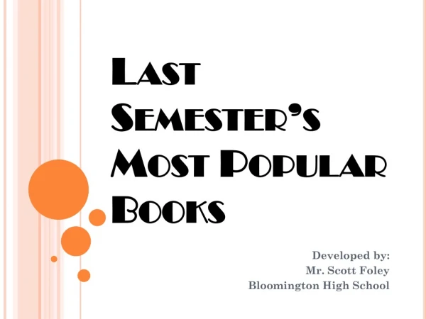 Last Semester’s Most Popular Books