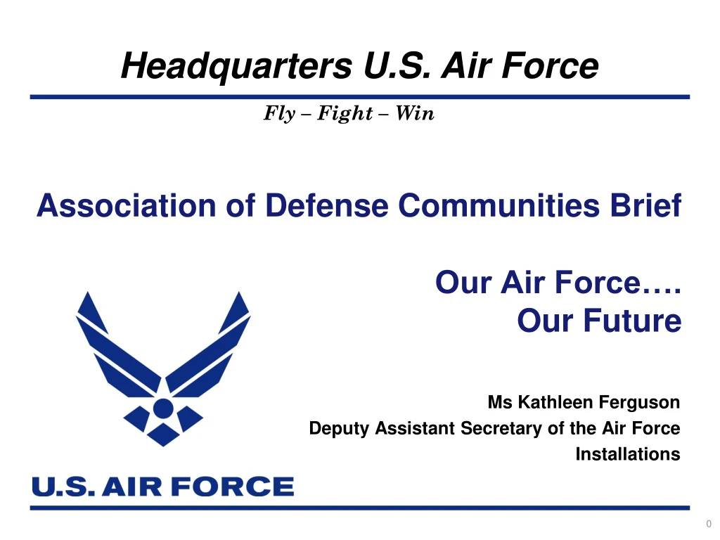 association of defense communities brief our air force our future