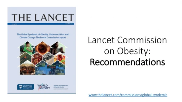 Lancet Commission on Obesity: Recommendations