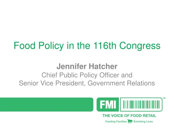 Food Policy in the 116th Congress