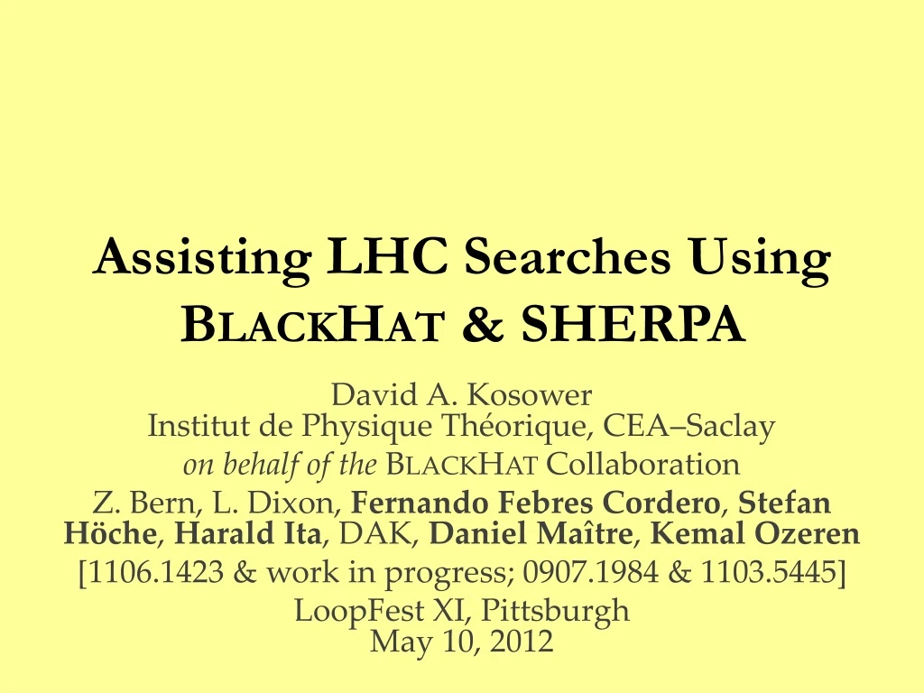 assisting lhc searches using b lack h at sherpa