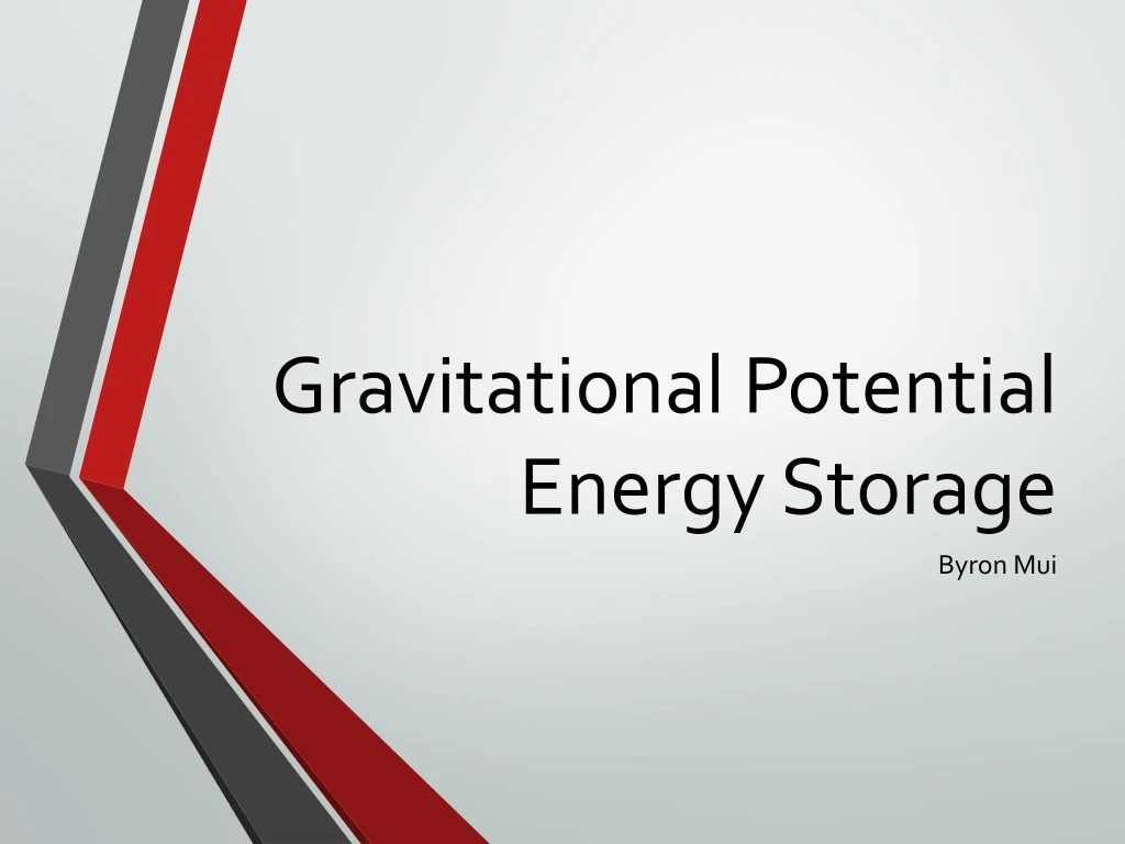 gravitational potential energy storage