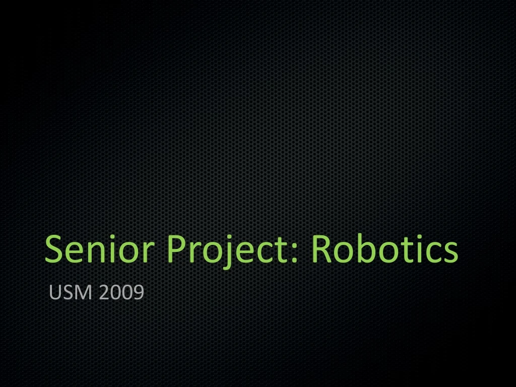 senior project robotics