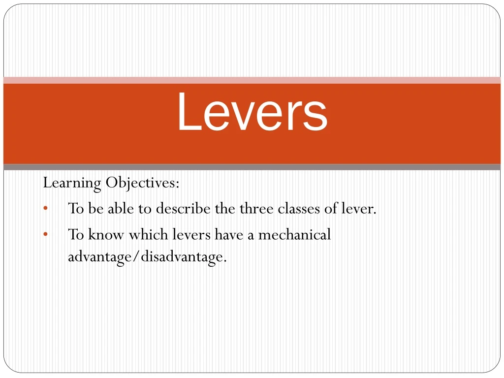 levers