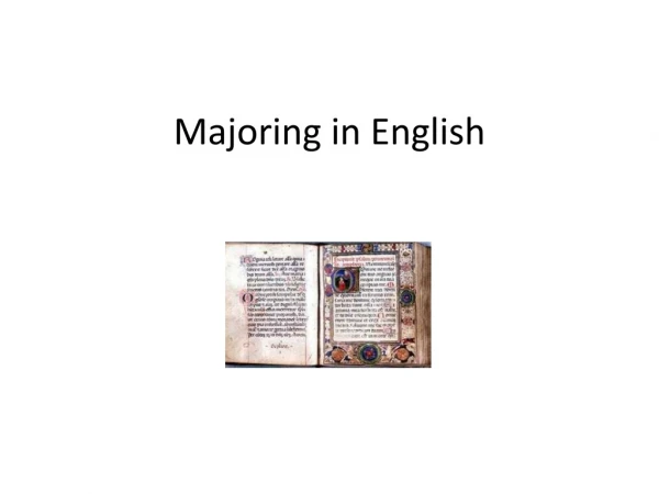 Majoring in English