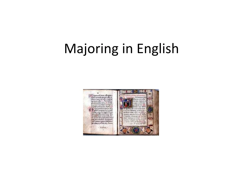 Majoring In English N 