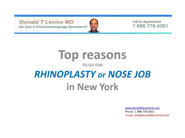 Top Reasons to Go For Rhinoplasty or Nose Job in New York