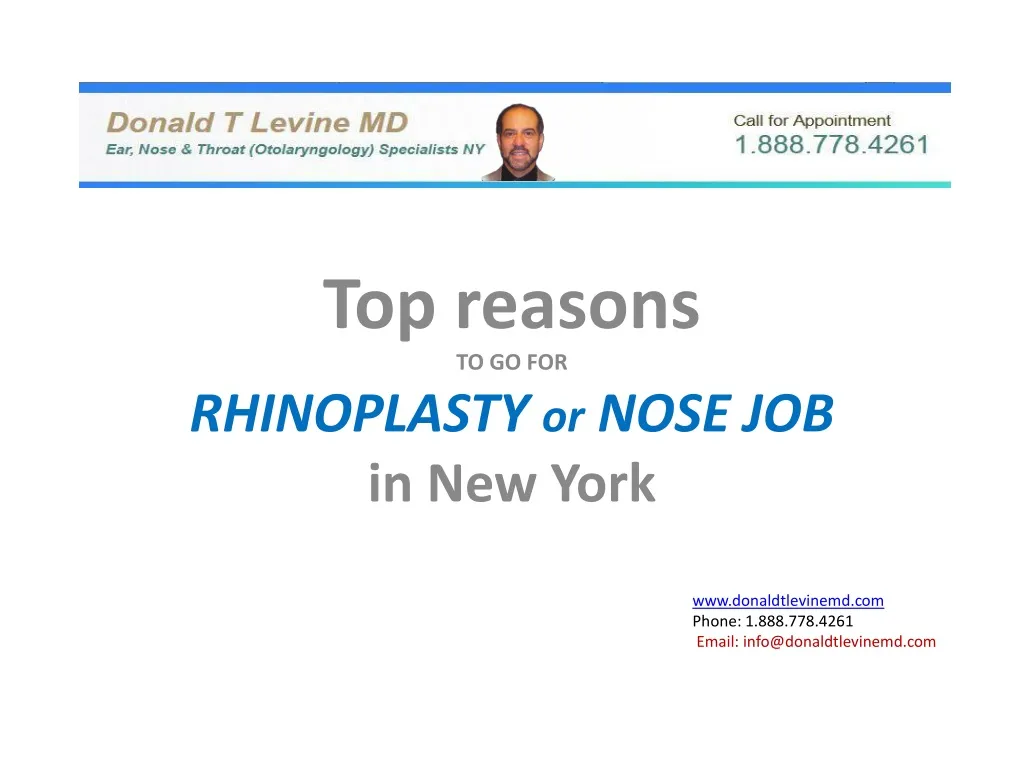 top reasons to go for rhinoplasty or nose