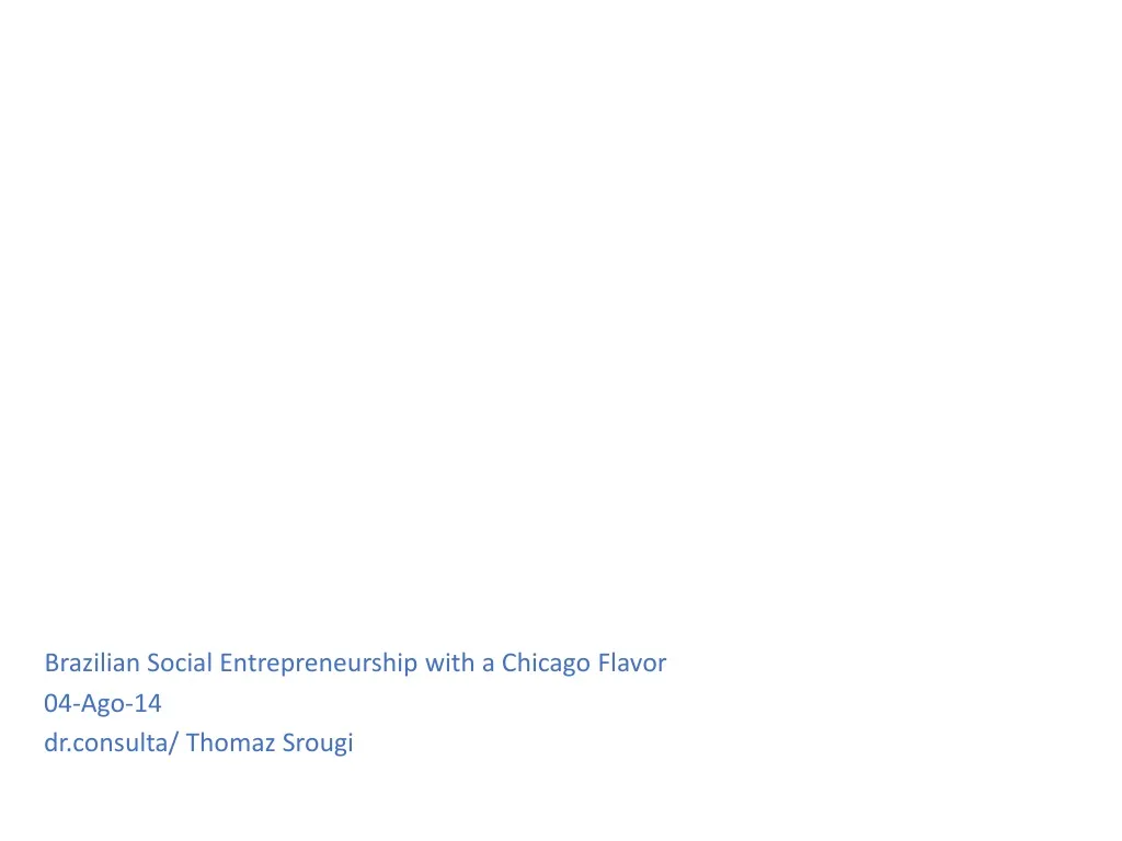 brazilian social entrepreneurship with a chicago