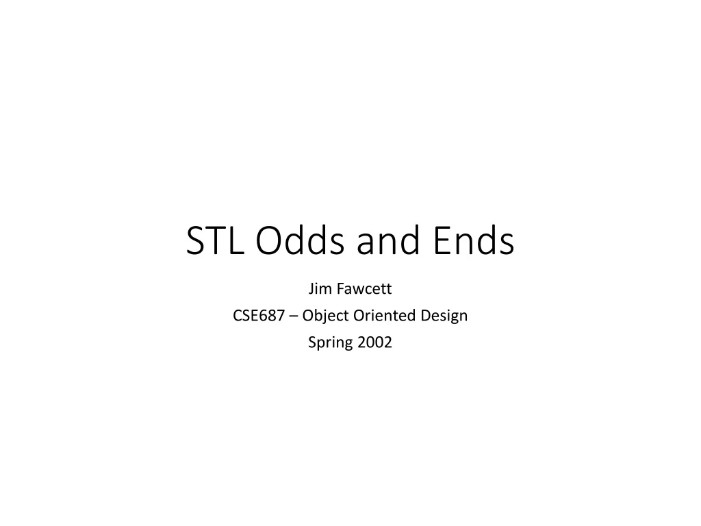 stl odds and ends