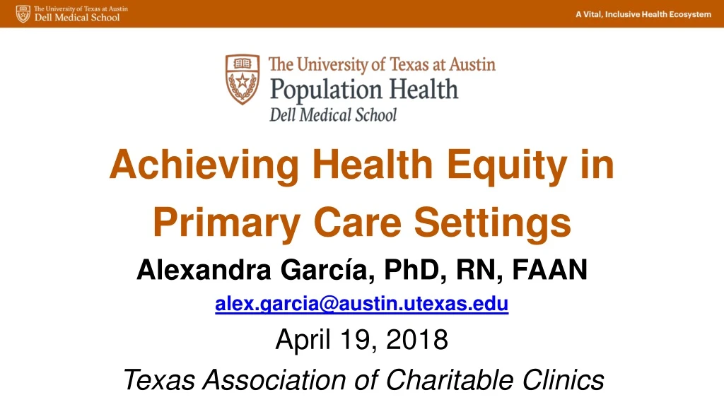 achieving health equity in primary care settings