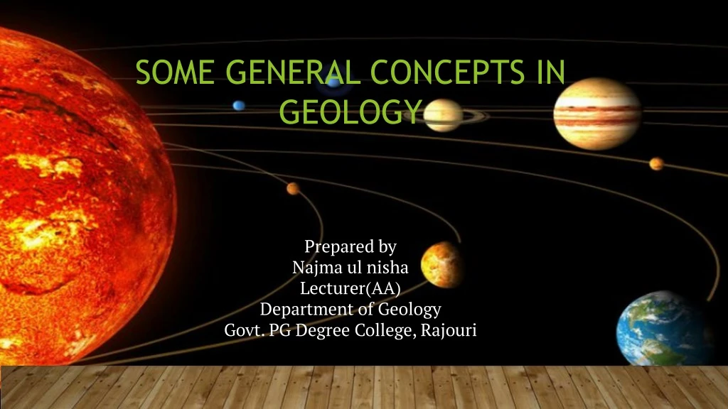 some general concepts in geology