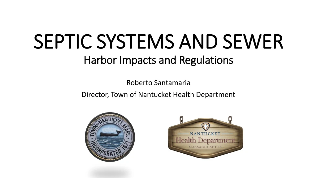 septic systems and sewer harbor impacts and regulations