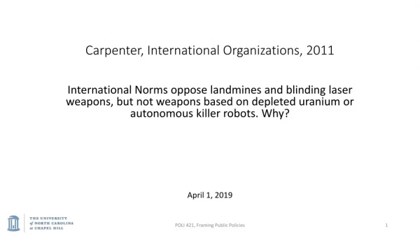 Carpenter, International Organizations, 2011