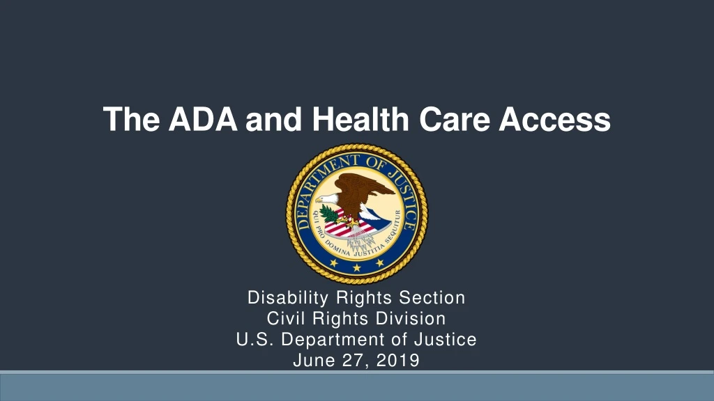 the ada and health care access