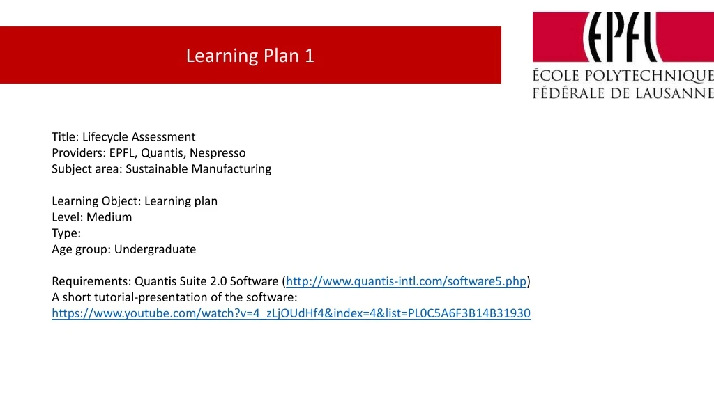learning plan 1