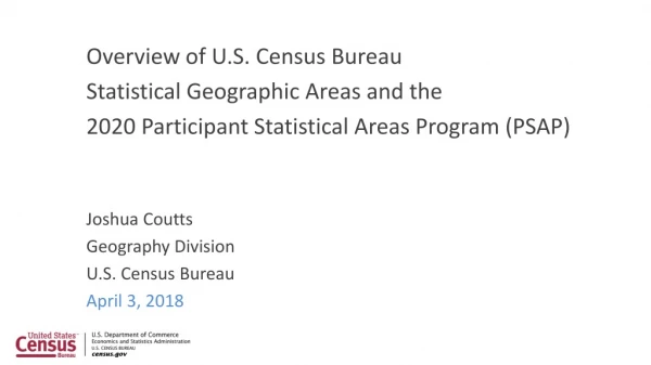 Overview of U.S. Census Bureau Statistical Geographic Areas and the