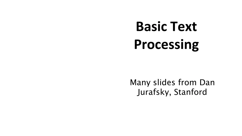 basic text processing