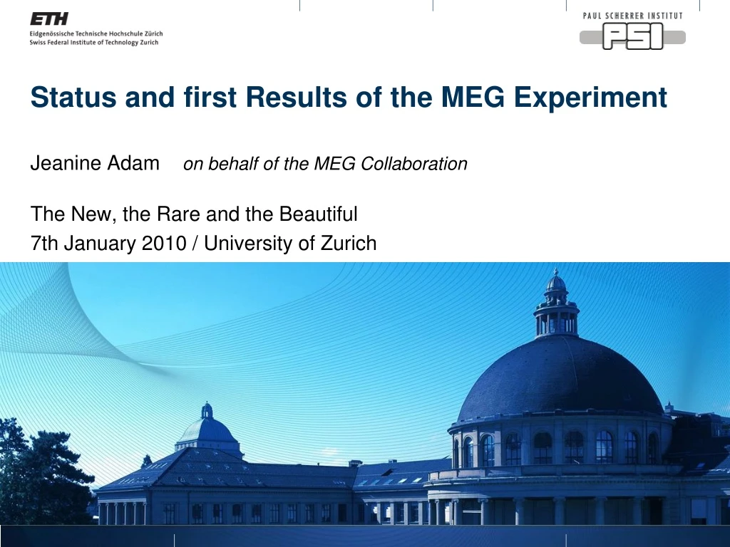 status and first results of the meg experiment