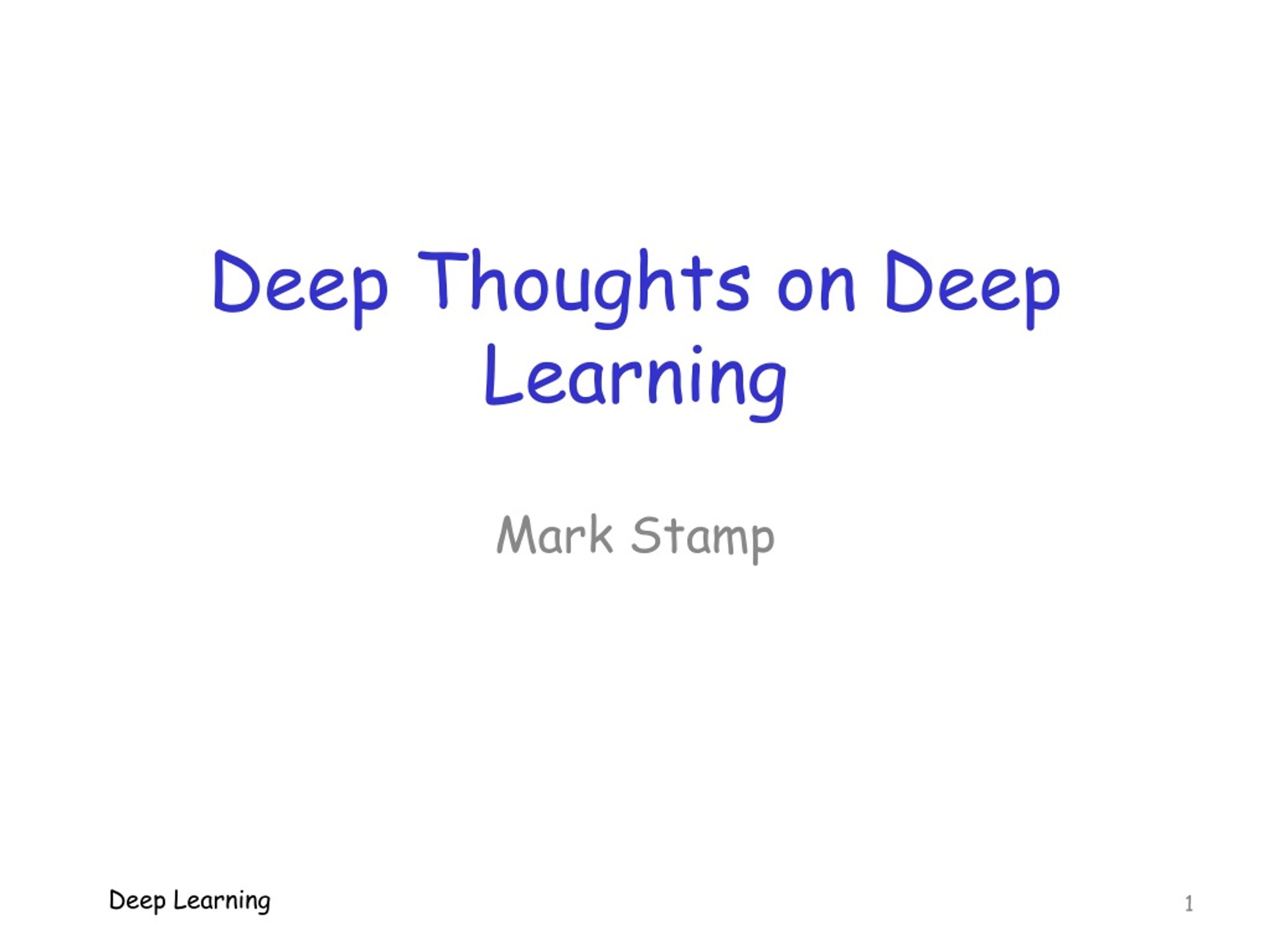 Unraveling the Depths of Deep Learning: A Comprehensive Overview - slide 1