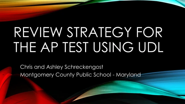 Review Strategy for the AP Test using UDL