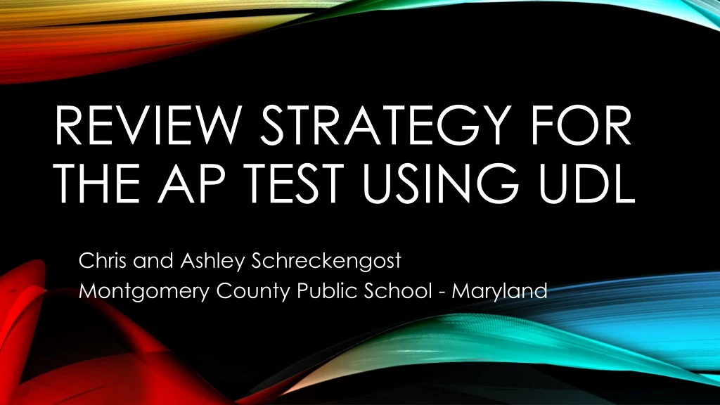 review strategy for the ap test using udl