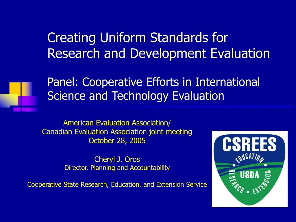 creating uniform standards for research