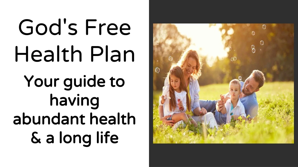 god s free health plan