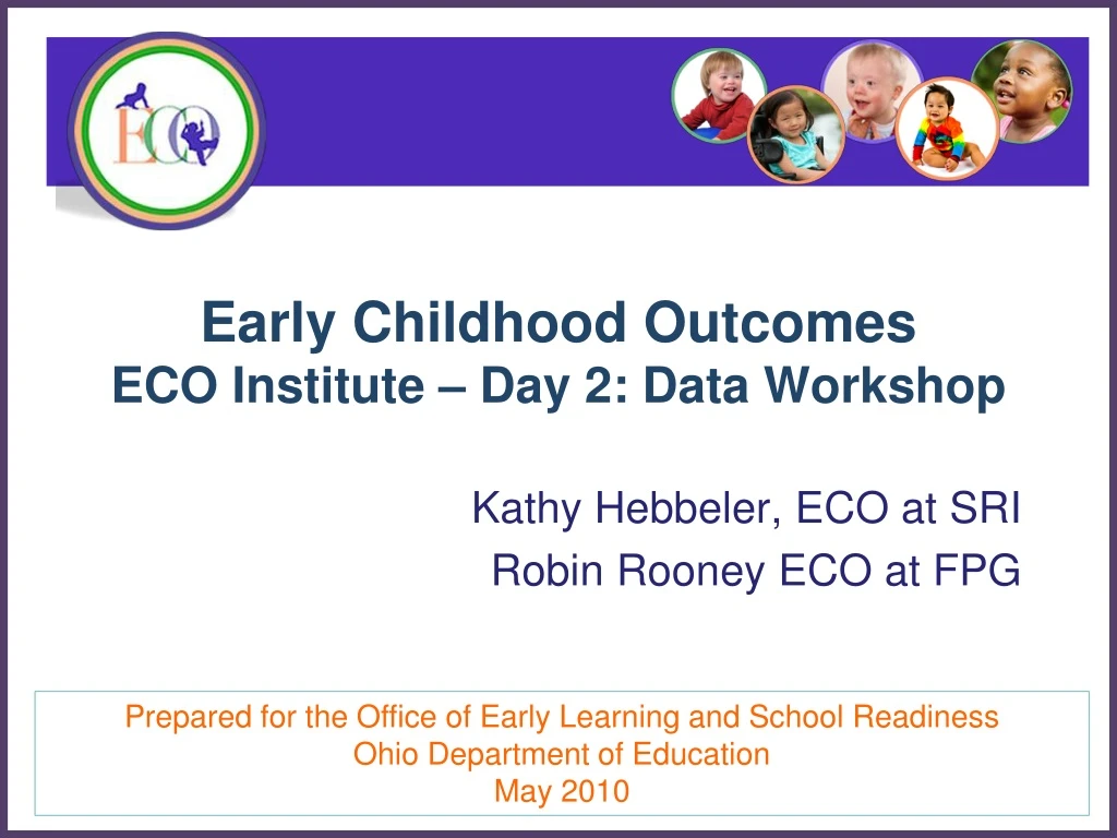 early childhood outcomes eco institute day 2 data workshop