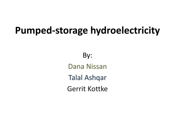 Pumped-storage hydroelectricity