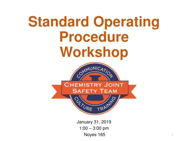 Standard Operating Procedure Workshop