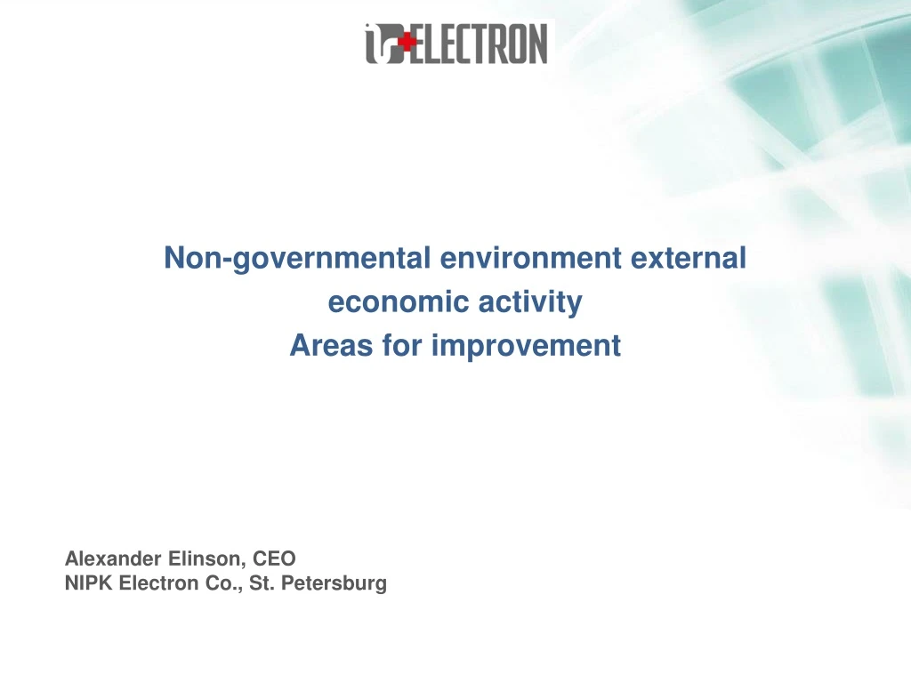 n on governmental environment external economic