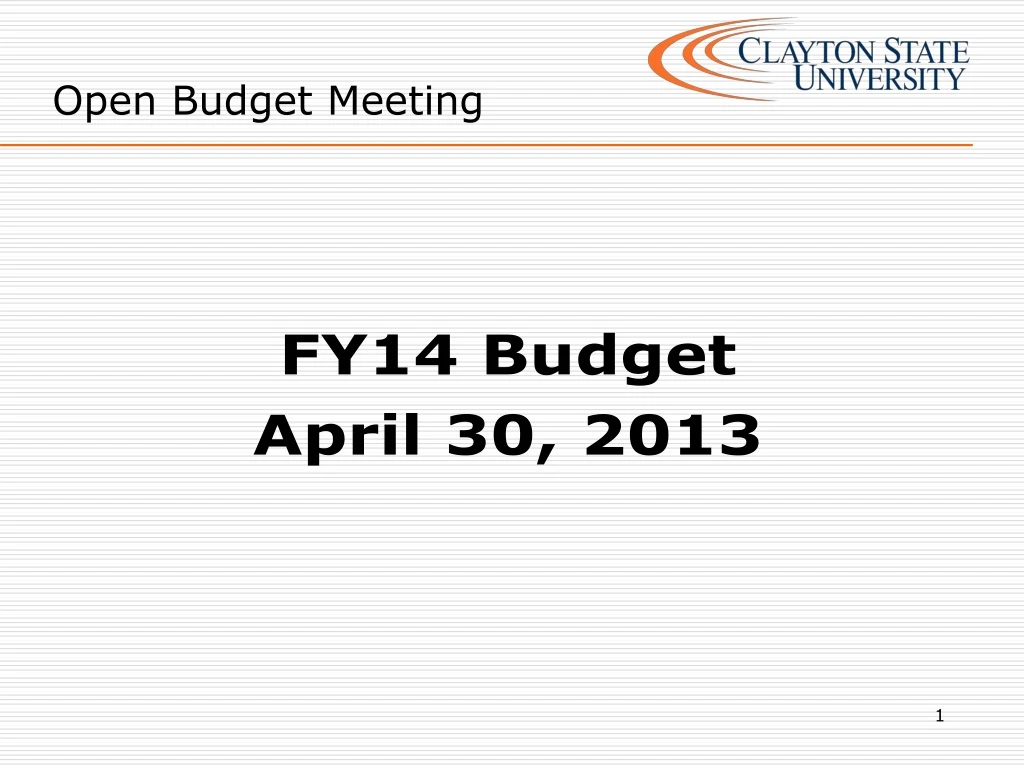 open budget meeting