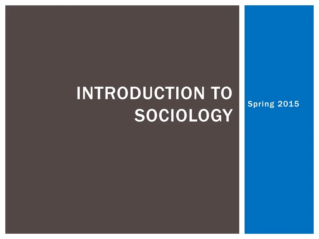 introduction to sociology