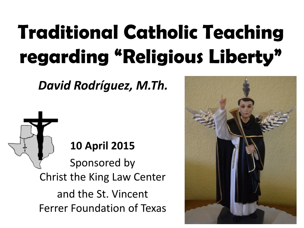 traditional catholic teaching regarding religious liberty