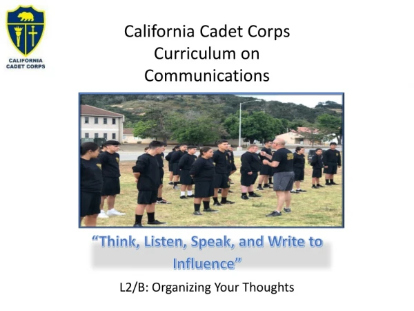 California Cadet Corps Curriculum on Communications