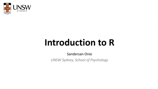 Introduction to R