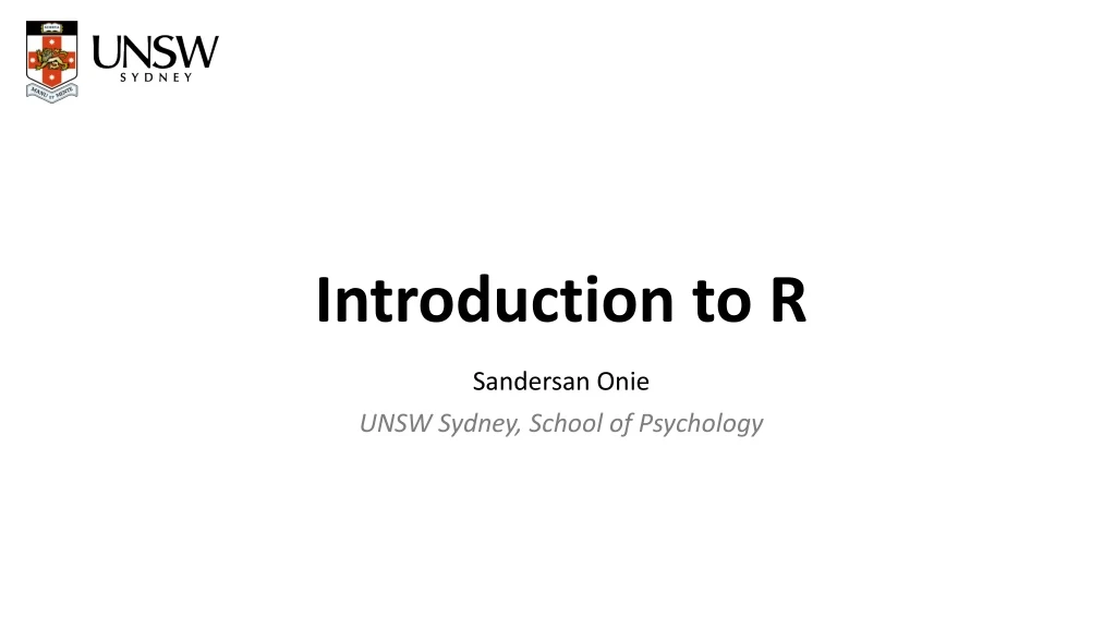 introduction to r