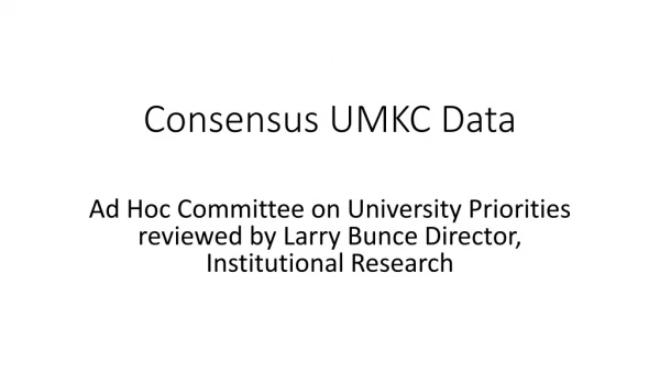 Consensus UMKC Data