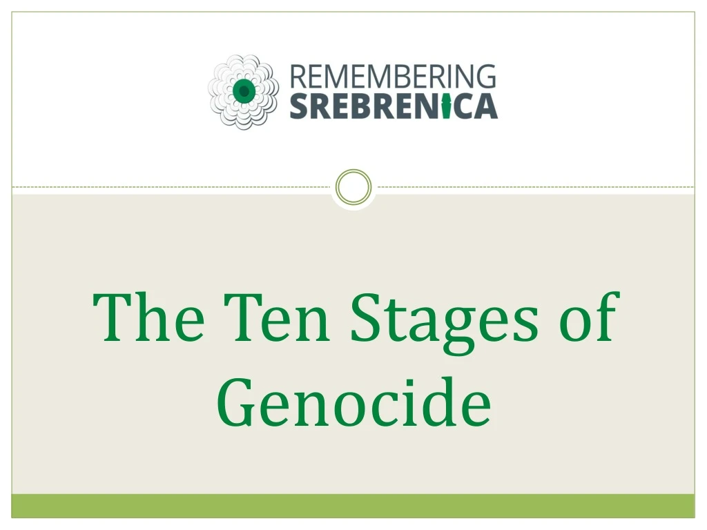 the ten stages of genocide