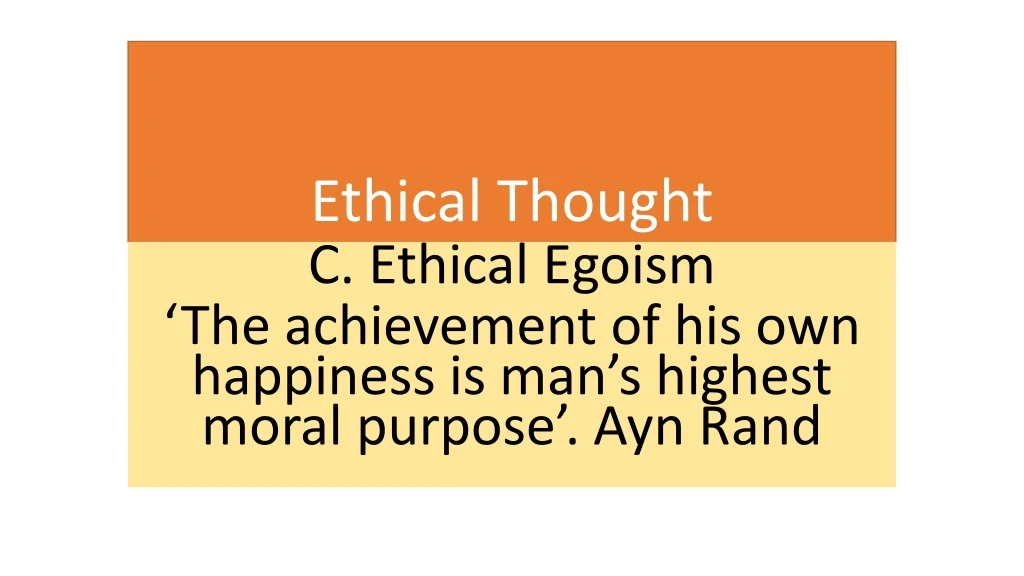 ethical thought