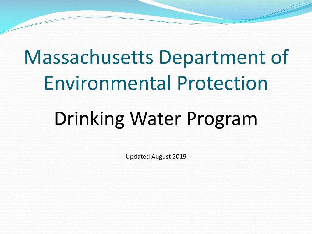 massachusetts department of environmental protection