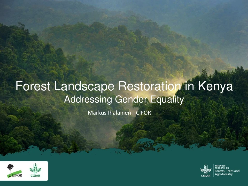 forest landscape restoration in kenya addressing