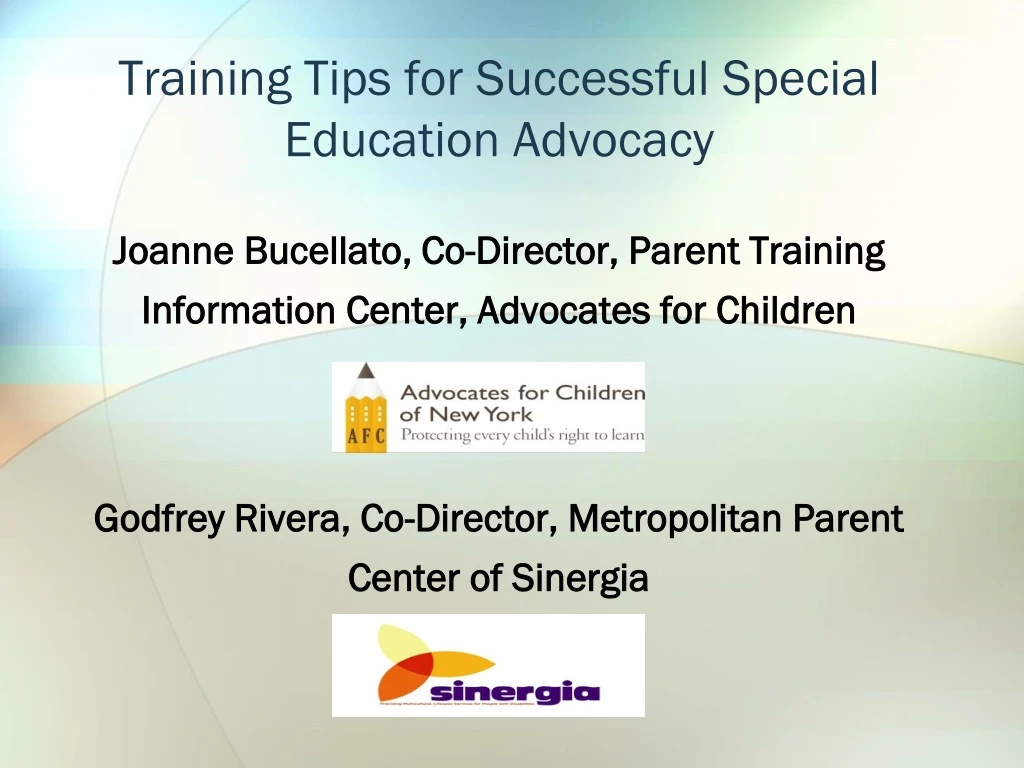 training tips for successful special education advocacy