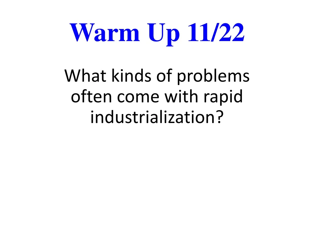 warm up 11 22