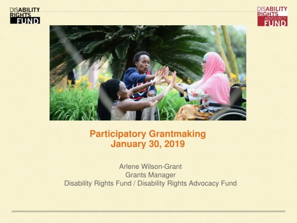 Participatory Grantmaking January 30, 2019