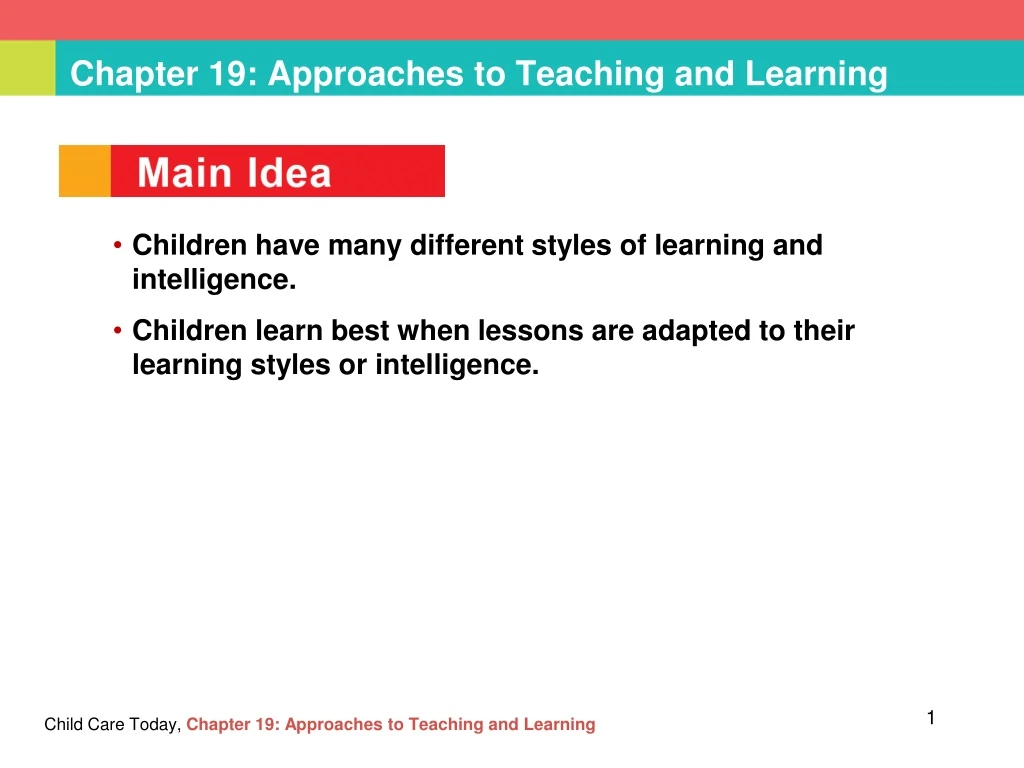 chapter 19 approaches to teaching and learning